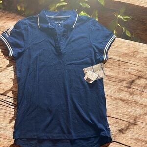 Nautica‎ Women’s Medium Navy Blue Classic Polo Shirt NWT $54.50